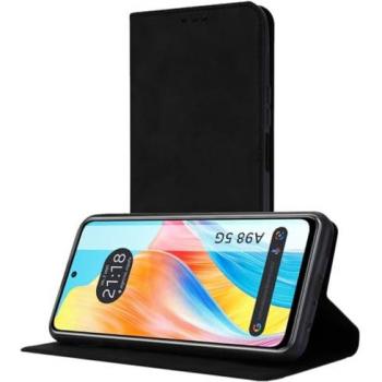 Funda Polipiel con Tarjetero para Oppo A98 5G - Negra