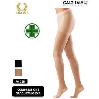 MEDIAS A COMPRESIÓN MEDIA | PANTY COMPRESIÓN | 70 DEN 10-14 mm/Hg | S, M, L, XL NEGRO, NATURAL | CALCETERÍA ITALIANA |
