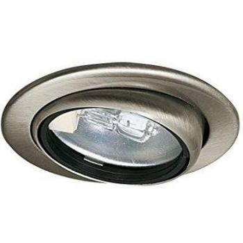 Paulmann 98474 Luminaria Muebles Micro Line orientable, Plano máx. 1x20 W, lámpara empotrable 12 V G4 Metal, Foco, Acero Mate, Hierro mateado