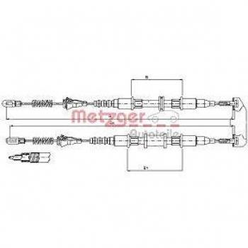 Cable de freno de mano Metzger 11.5854 para Opel Astra y Kadett, trasero