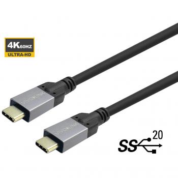 Cable USB-C a USB-C Vivolink 5m - Alta Velocidad de Transferencia 20 Gbps, Soporta 100W y Resolución 4K60Hz