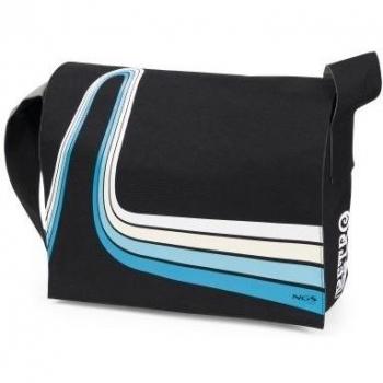 NGS Retro 16 - Bolsa mensajero para portátil 16, color: negro y azul