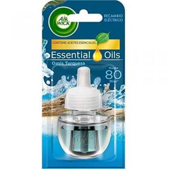 Air Wick Eléctrico - Recâmbios de Ambientador, Esencia para Casa con Aroma a Oasis Turquesa, Fresca, Pack de 6, 114 Mililitros