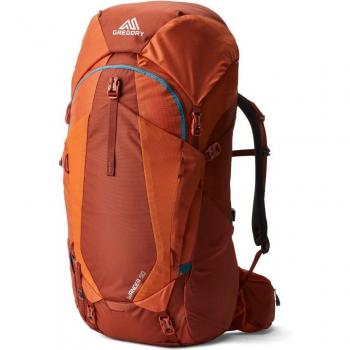 Mochila de senderismo Gregory Wander 50L unisex roja y naranja