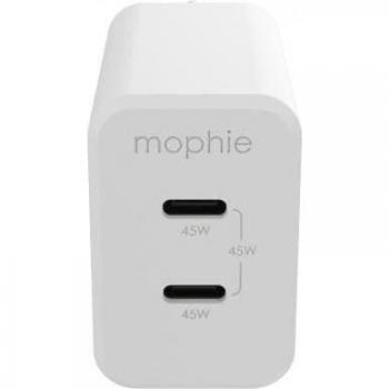 Cargador Mophie Speedport USB-C 45W Doble Salida Rápida Blanco