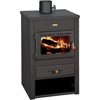 Estufa de leña Prity K12 de 10 kW con cerámica y vidrio