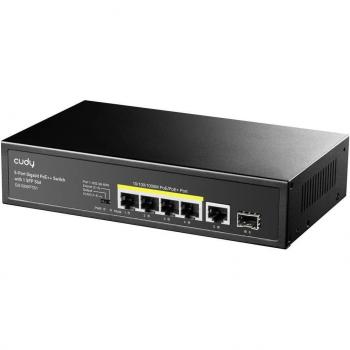Cudy FS1005PTS1 5-Port Gigabit PoE+ Switch with 1 SFP Port, Unmanaged, 120W Power over Ethernet