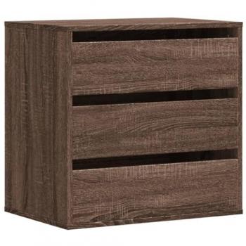 Cajonera de esquina madera ingeniería marrón roble 60x41x58 cm