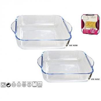 Fuente horno rectangular 32 x 28 x 22 cm para asar - resistente al calor