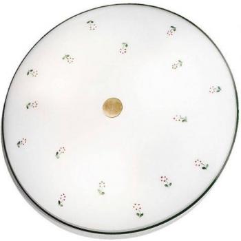 Plafón acogedor NONNA de latón antiguo para 3 bombillas, altura 7 cm
