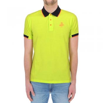 RefrigiWear Yellow Cotton Polo Shirt - L, Male, Contrast Collar, Size: L