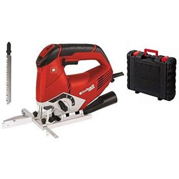 Sierra Caladora Einhell TE-JS 100 de 750W con Luz LED, Función de Soplado de Polvo y Maletín de Transporte Incluido, Profundidad Máxima de Corte 100mm