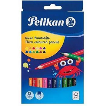 Pelikan Buntstifte dick BSD12DN, 12er Kartonetui