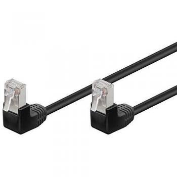 Cable de red Cat5e F/UTP 5 m con conectores RJ45 (2x90°) Negro