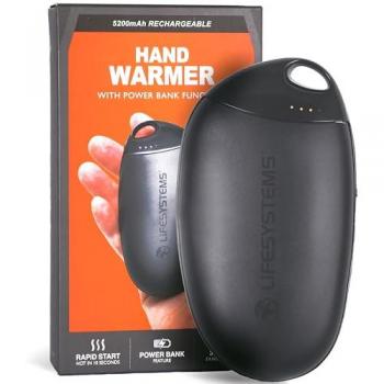 Lifesystems Rechargeable Hand Warmer with Power Bank Functionality, USB, 5,000 mAh Battery, 4 Heat Settings, Up To 6 Hours Heat, Grey - One Size - Unisex