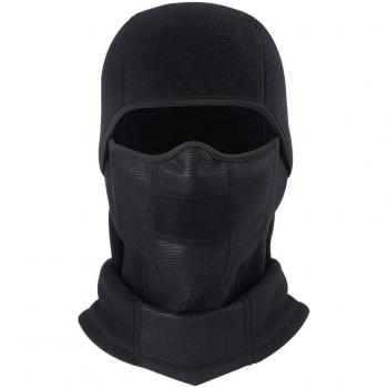 Arcweg mascarilla/Calentador de Cuello/pasamontañas de Forro Polar Multifuncional para Hombre y Mujer Accesorio de esquí Moto Bicicleta Negro