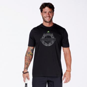 Camiseta Adidas Graphic de Manga Corta para Hombres - Negro (Talla M)