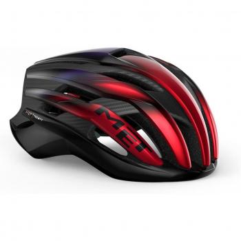 Casco MET Trenta 3K Carbon MIPS rojo y negro, tamaño L (58-61 cm)