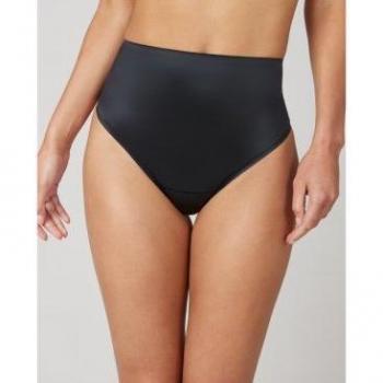 Spanx - Tanga de talle alto en satén