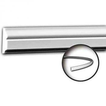 Moldura Decorativa Flexible de Estuco Neoclásico Blanca 2 m - Profhome 151323F