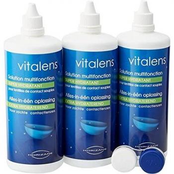 Vitalens Solución multifuncional para lentes de contacto tripack, multicolor, 3 x 360 ml