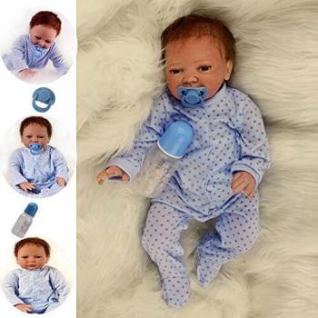 ZIYIUI Reborn Muñecas Bebé Suave Vinilo de Silicona 20 Pulgadas 50 cm Bebe Reborn niño Lifelike Realista Regalo de Juguete Muñecos Bebé