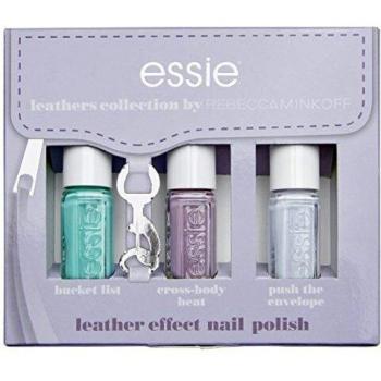 Set de Esmaltes Efecto Cuero Essie Leathers Collection by Rebecca Minkoff - Mini 3 x 5 ml