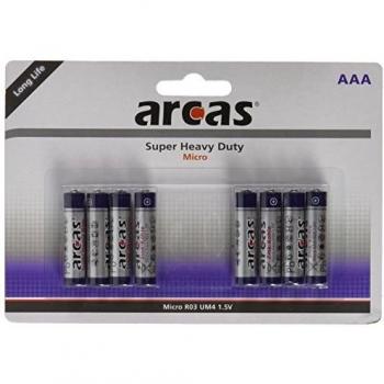 Pilas Arcas R03 Micro AAA 1.5V - Pack de 8 para Controles Remotos y Relojes