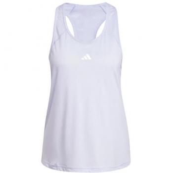 Camiseta sin mangas de tirantes para mujer Adidas Train Essentials Minimalista, Tono Violeta/Blanco, XS