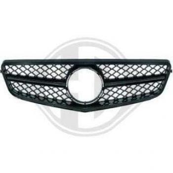 Rejilla de radiador deportiva MB W204, 11-14, sin emblema, color negro, no se envía en el exportado, Mercedes C W204 11->>