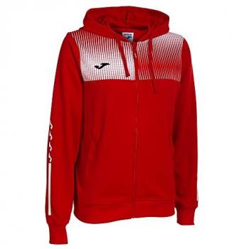 Chaqueta con capucha mujer eco supernova rojo blanco