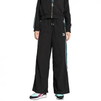 Pantalones Deportivos Puma T7 Play Paris para Mujer - Negro - L - Casual, Deportivo, Multideporte, Sostenible, Nylon Reciclado