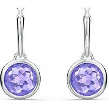 Swarovski Pendientes de aro Tahlia Mini, violeta, baño de rodio