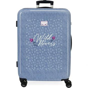 Maleta mediana Movom Wild Flowers rígida 68cm