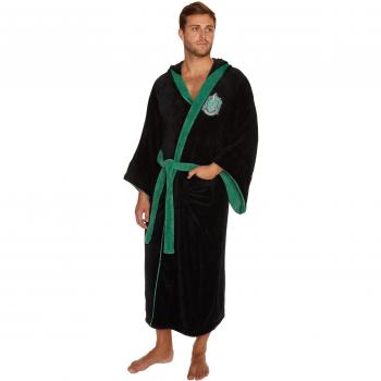 Groovy Slytherin Harry Potter-Albornoz con Capucha, Negro, Talla única Plus Tall para Hombres