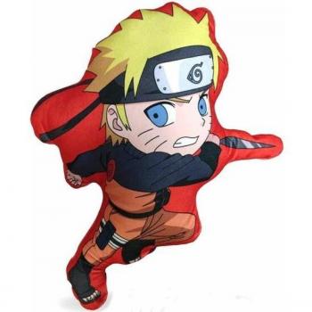 Cojín 3D Uzumaki Naruto Shippuden con Diseño de Ataque y Kunai Incluido, 35cm