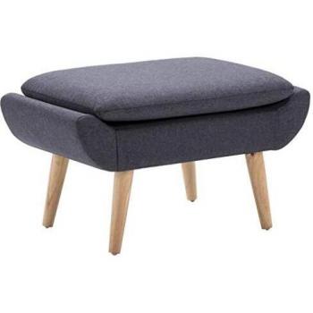 vidaXL Reposapiés Tapizado Tela 73x43x42cm Gris Oscuro Mobiliario Decoración
