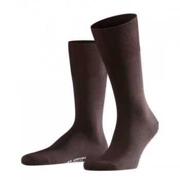 Falke Airport Men's Brown Wool Blend Melange Socks - Size 47-50