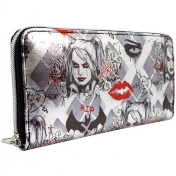 Cartera de DC Suicide Squad Harley Quinn RIP Plata
