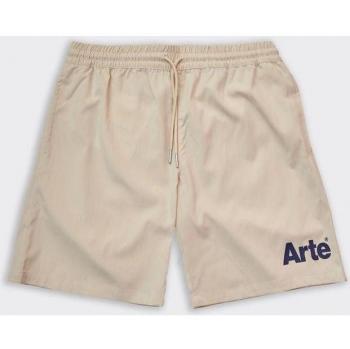 Samuel Logo Beige Nylon Casual Shorts for Men - Size XL