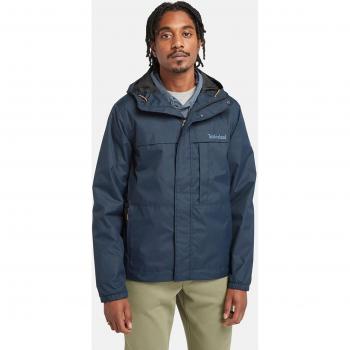 Timberland Benton Rain Jacket for Men, Light Jacket, Blue, Size: L, Polyester