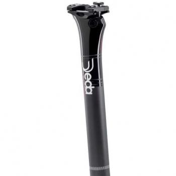 Tija de sillín Deda Superleggera Team Carbon 31.6mm x 350mm - 0mm setback, color negro
