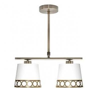 Lámpara de Techo FABRILAMP Dalia 2xe14 Blanco/Oro Regulable 50x15 cm