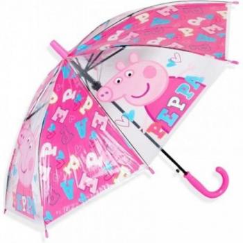 Paraguas Transparente Automático Peppa Pig 43,5cm