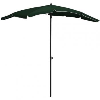 vidaXL Garden Parasol with Pole 200x130 cm Green