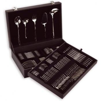 Arcos Serie Berlin, Cubertería de 113 piezas en un Maletín de Regalo, Juego Completo, Monoblock de una pieza en Acero Inoxidable, Color Plata
