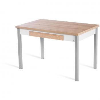 Mesa de cocina de color natural con cubertero Portus Jazz (100 x 60 cm)