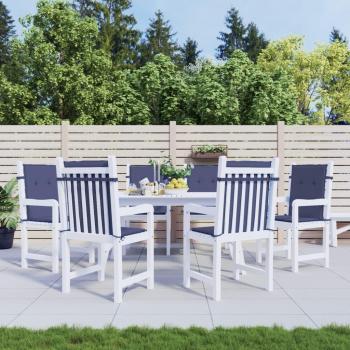 Cojines para silla con respaldo bajo 6 uds tela Color Azul y blanco, Verde y rosa, Diseño de hojas - Cojín Decorativo de Asiento para muebles de salón