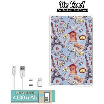 Becool® - Batería Externa Power Bank 4000 mah + Gratis 1 cable USB-MicroUsb