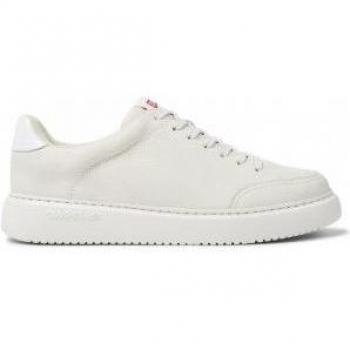 Camper Runner K21 Zapatillas de Piel para Hombre Color Blanco/Crudo con Cordones